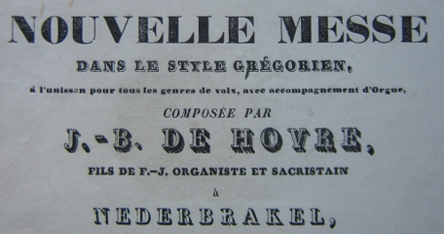 Nouvelle messe van De Hovre