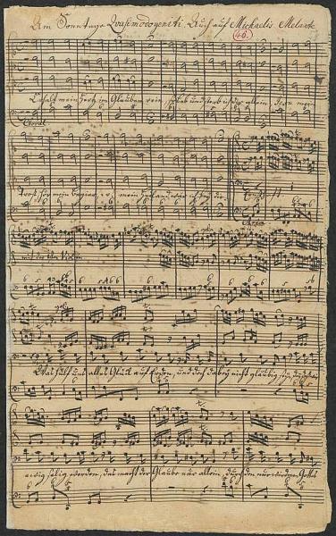 Manuscript van G.P. Telemann uit de collectie van het Koninklijk Conservatorium van Brussel