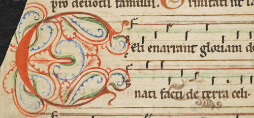 Detail uit een Graduale (?) (12de eeuw) (KULeuven, Centrale Bibliotheek, Ms. 1293)